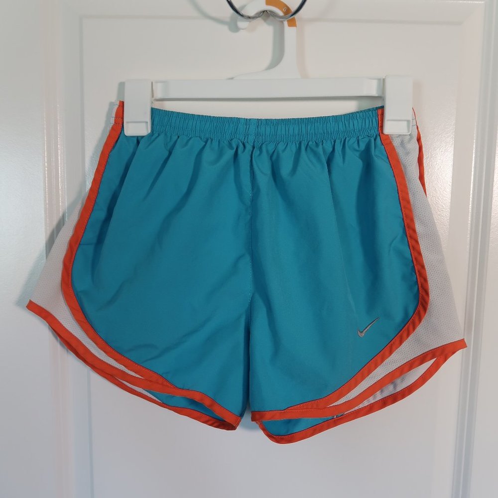 Blue and Orange Nike Dry Fit Workout Shorts